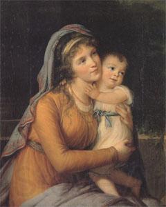 VIGEE-LEBRUN, Elisabeth Countess A S Stroganova and Her Son (san 05)